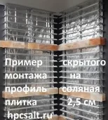 Комплект 1м2 соляная плитка 20*10*2,5см с пазом и профилем не торцованная 