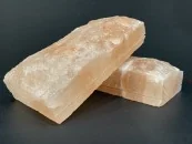 Соляной кирпич натуральный 20х10х5см с пропилом (пазом) для бесклеевого монтажа
